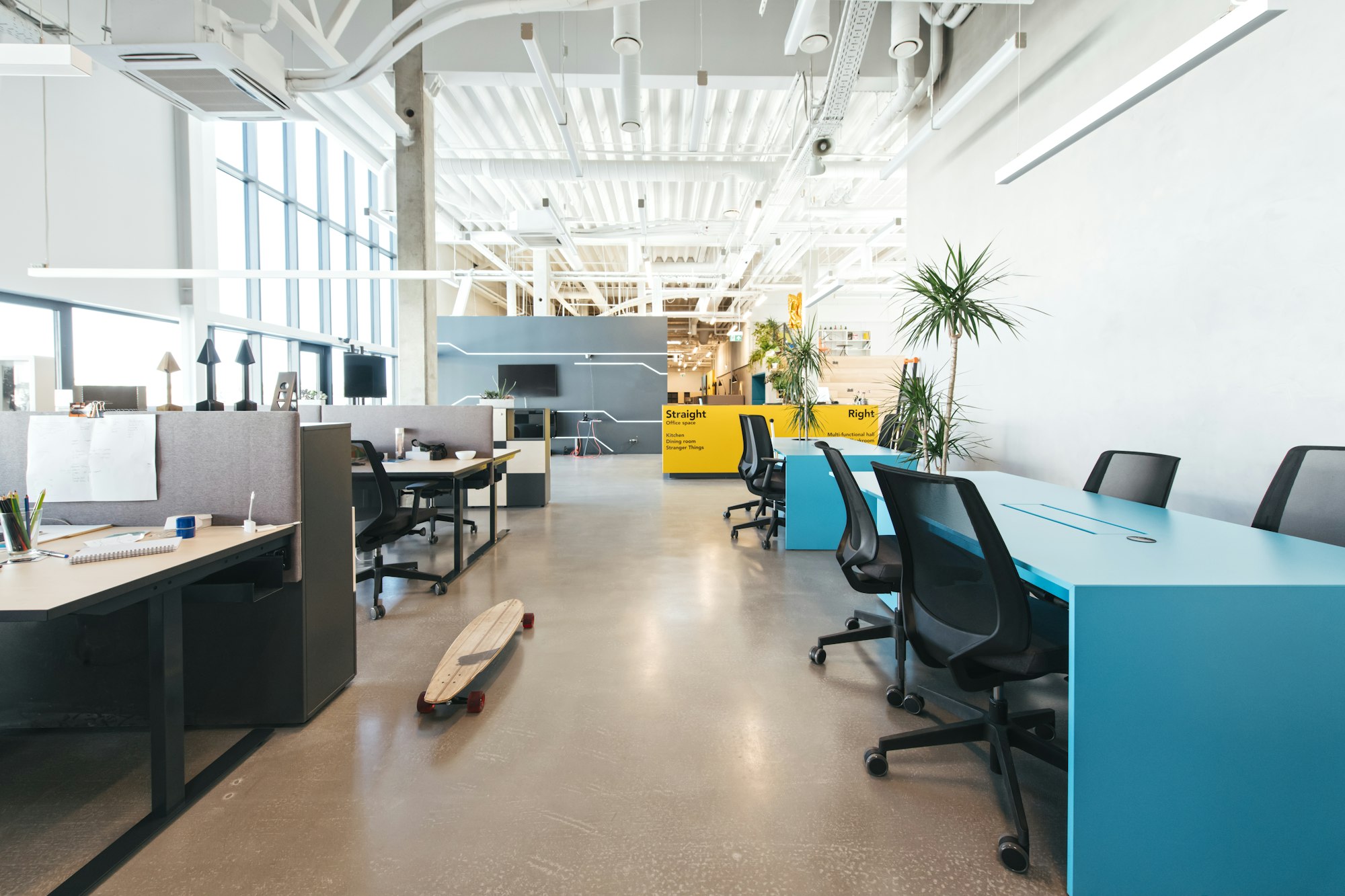 Modern interior of spacious office building